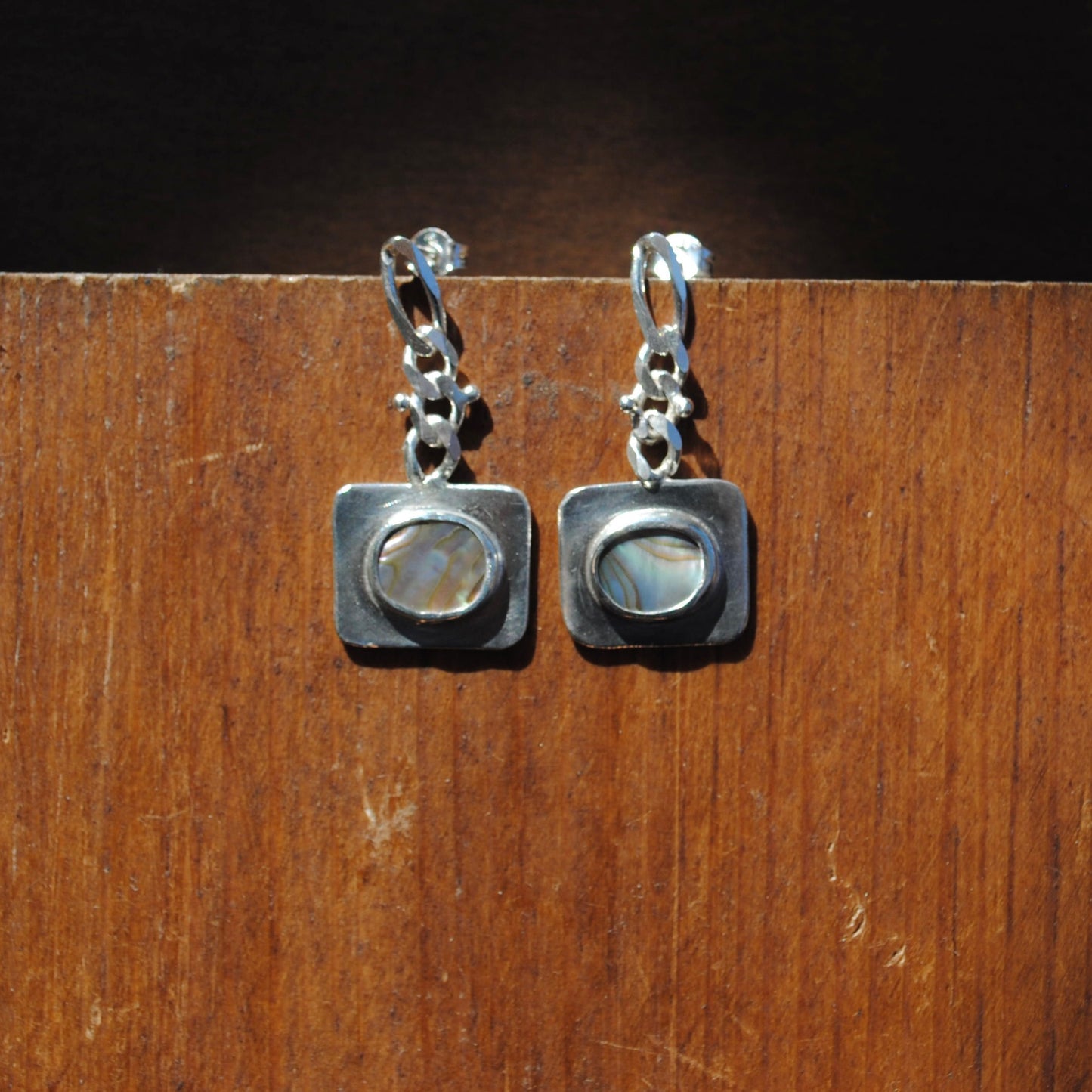 Abalone Square Earrings