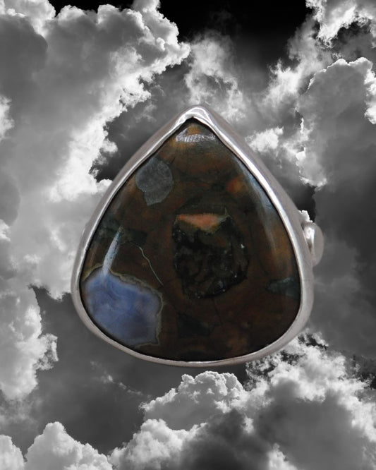 Rainforest Jasper Ring - Size 7.5