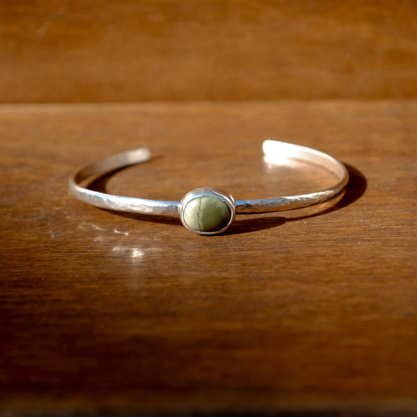 Imperial Jasper Hammered Cuff