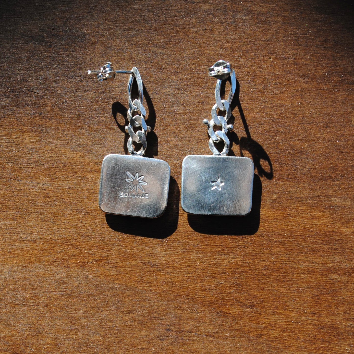 Abalone Square Earrings