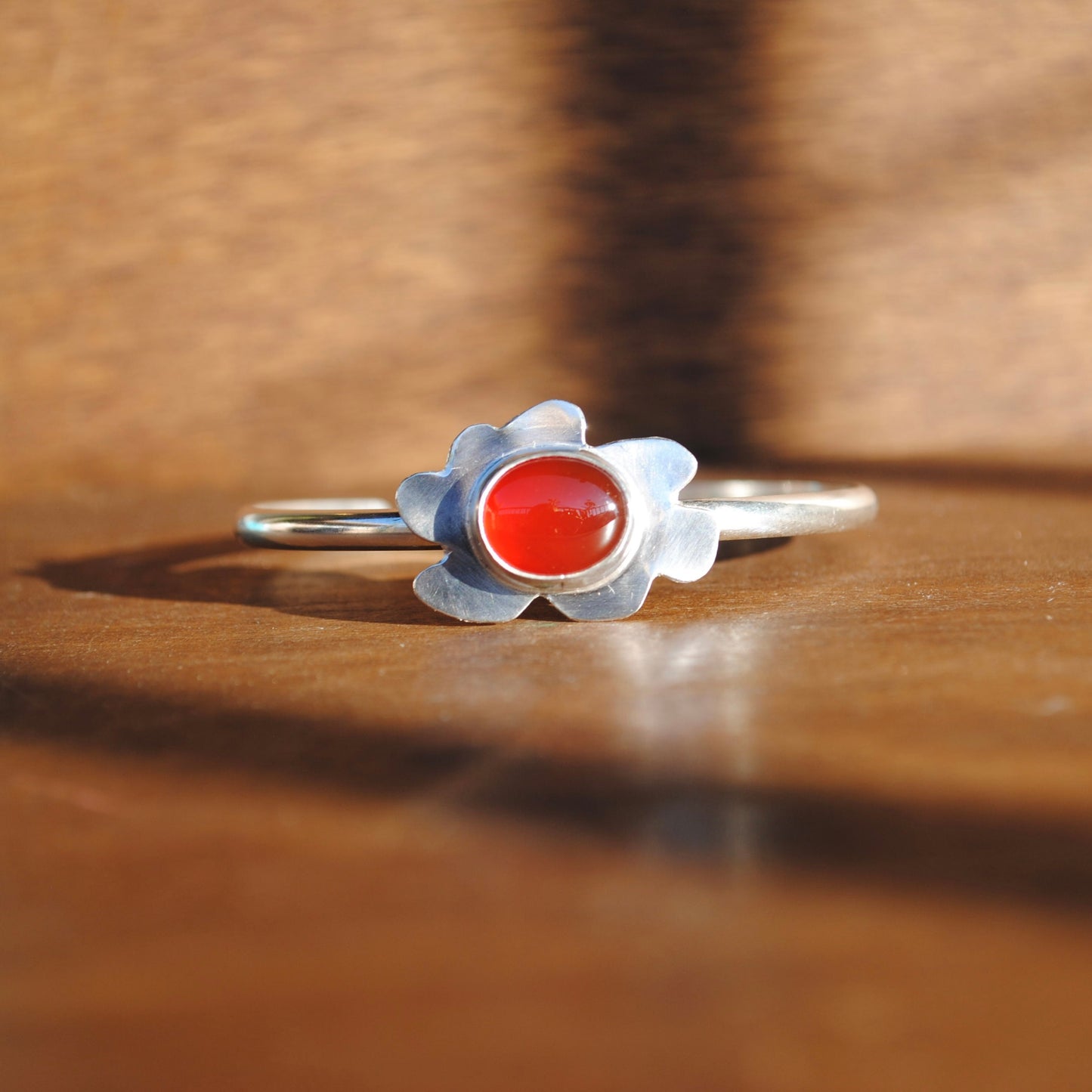 Carnelian Flower Cuff