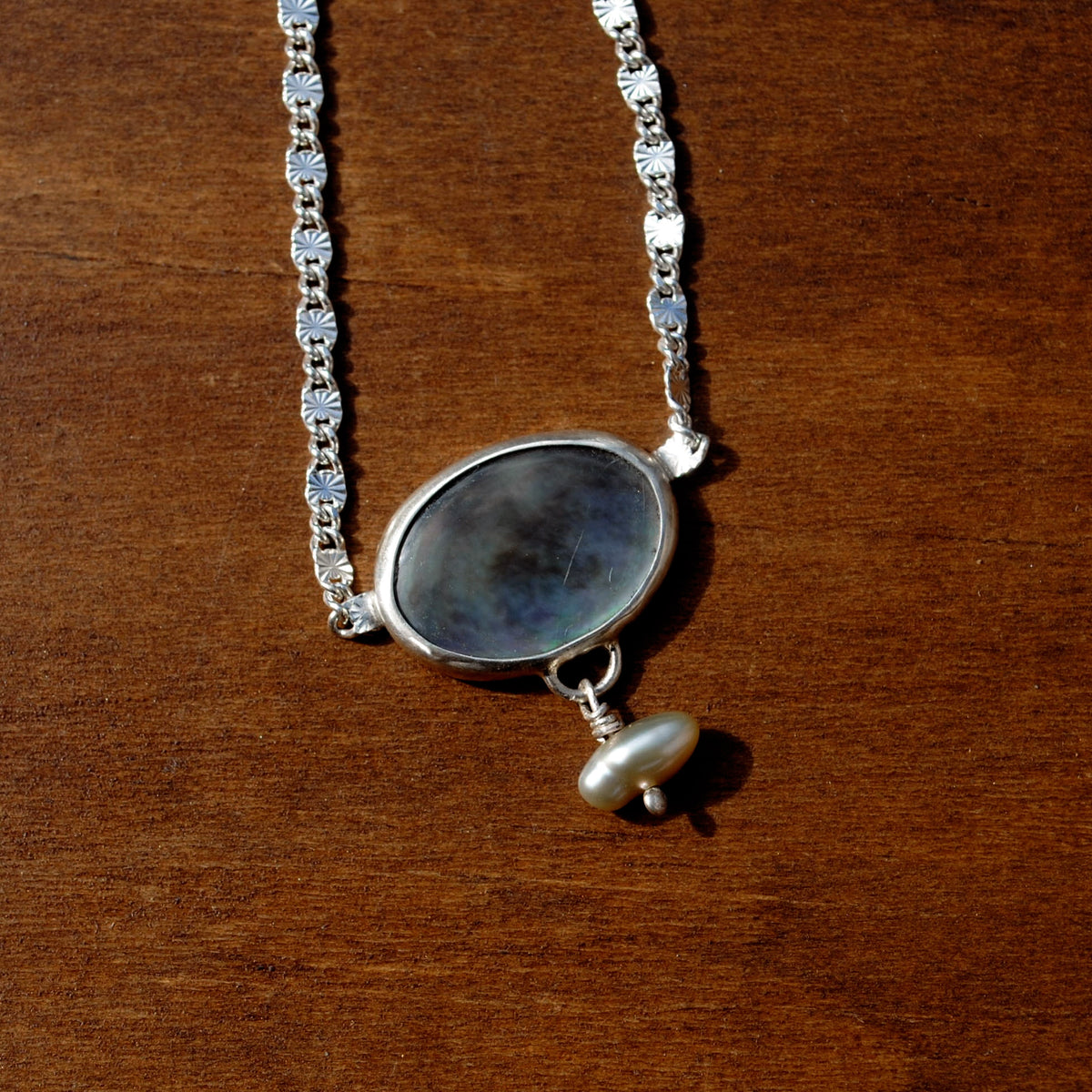 Black Mother of Pearl Necklace