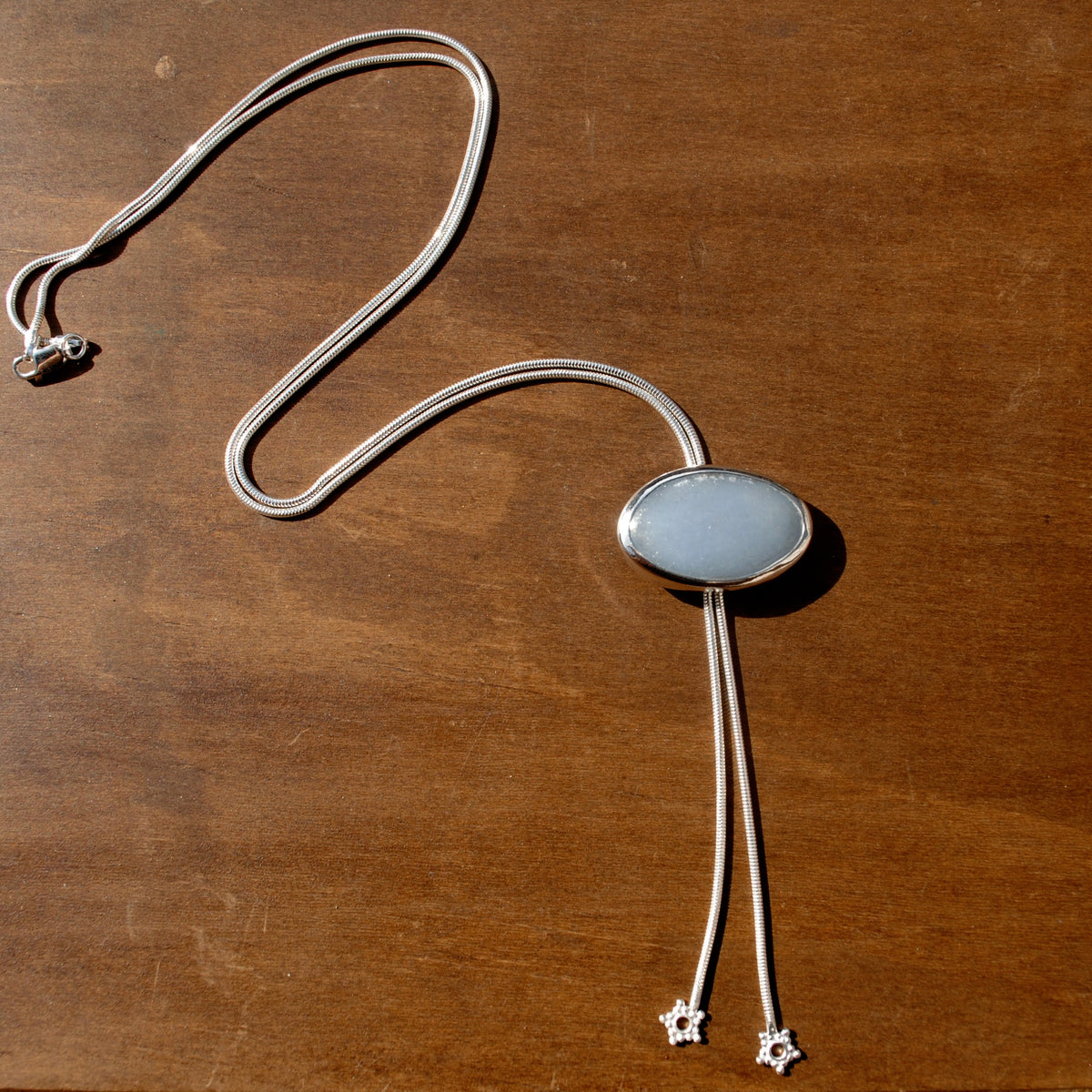 Blue Angelite Bolo Tie