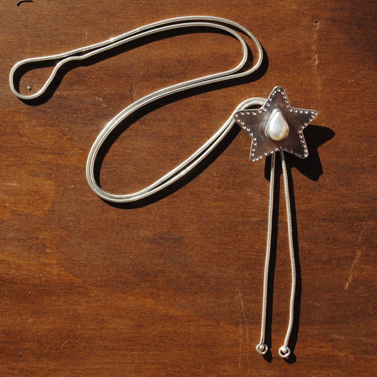Pearl Star Bolo Tie