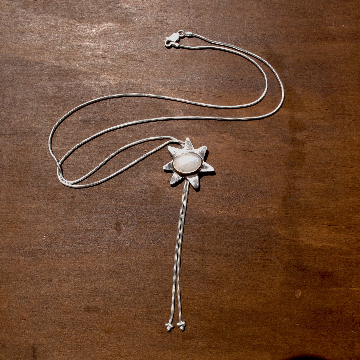 Moonstone Star Bolo Tie