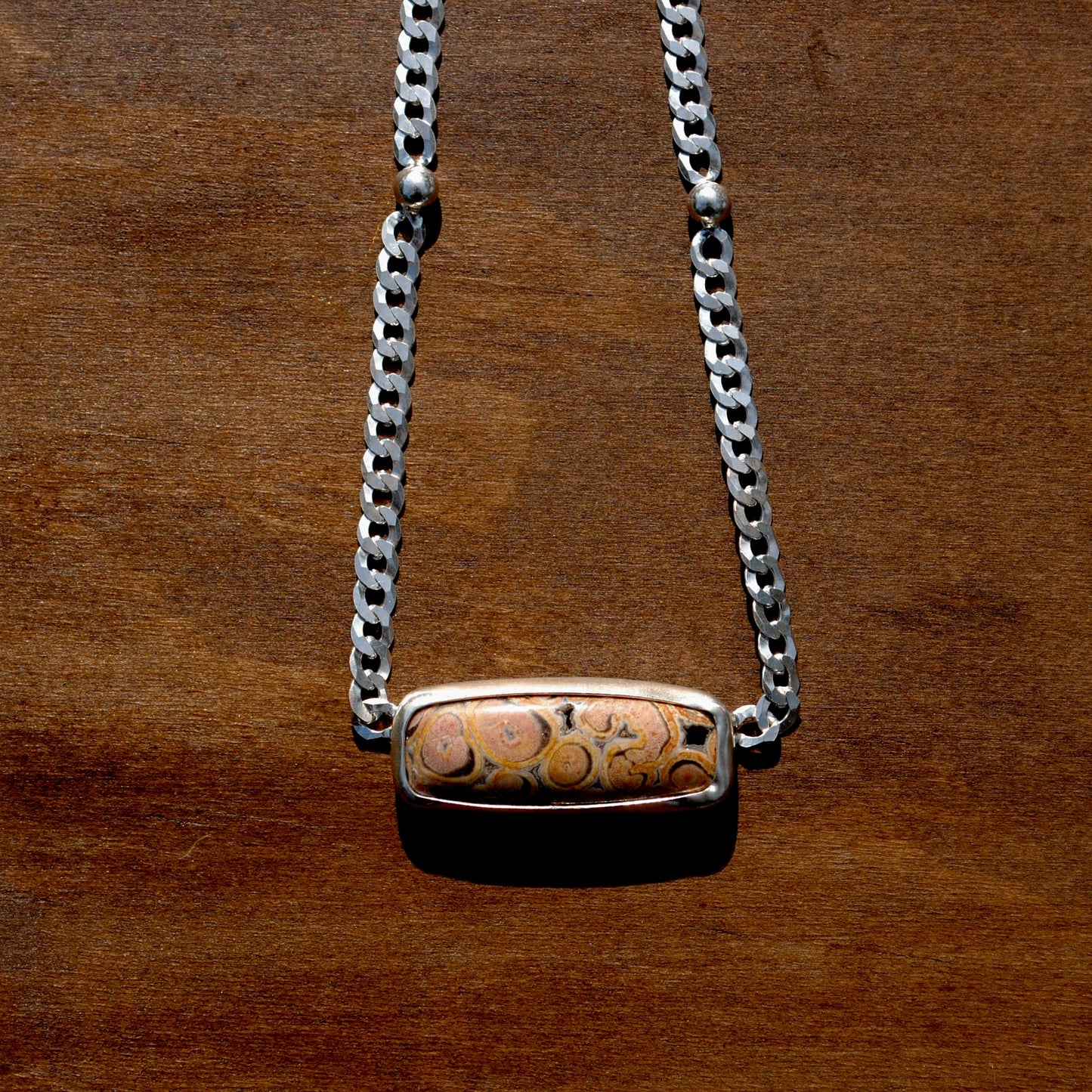 Agate Curb Chain Necklace