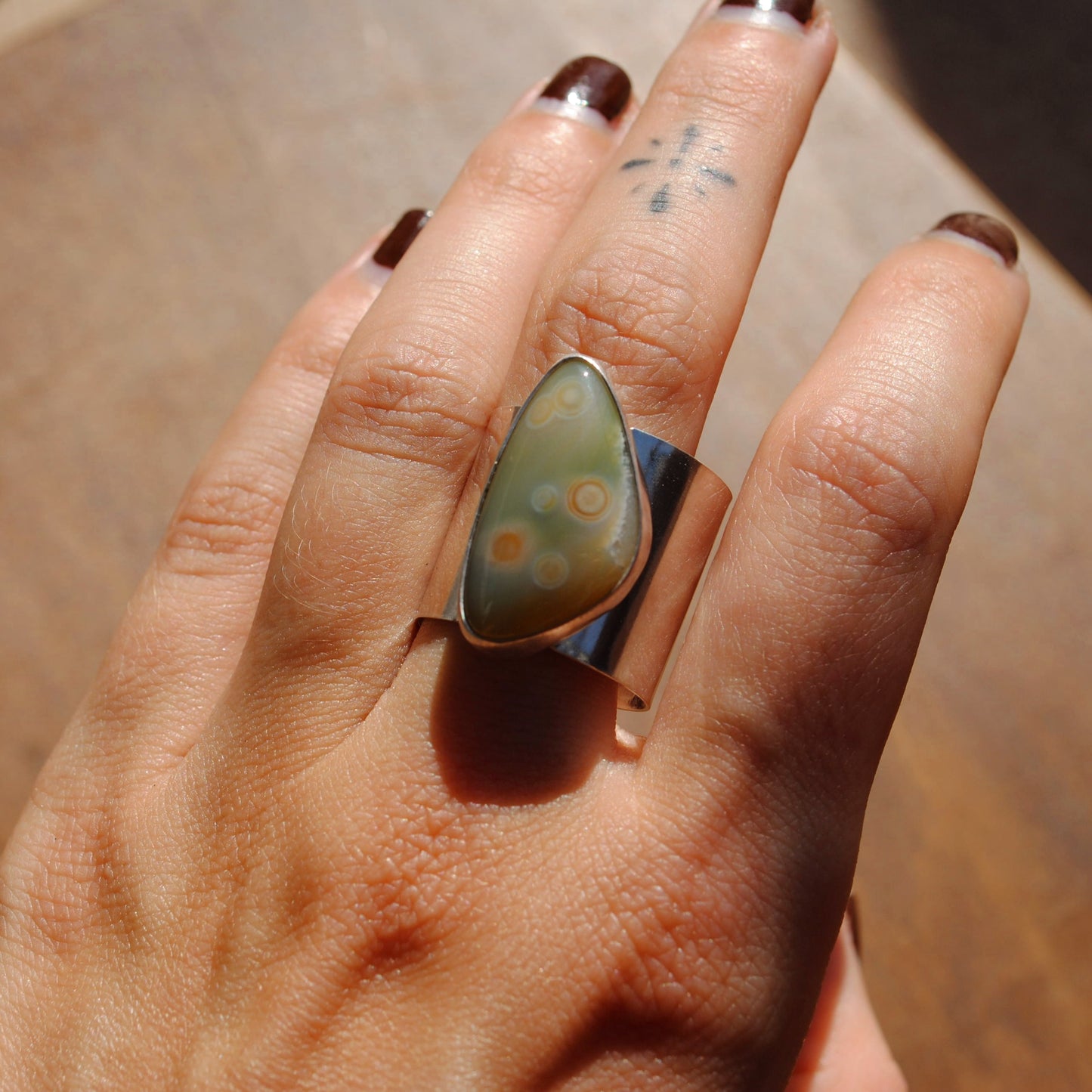 Ocean Jasper Ring II - US Size 9.5