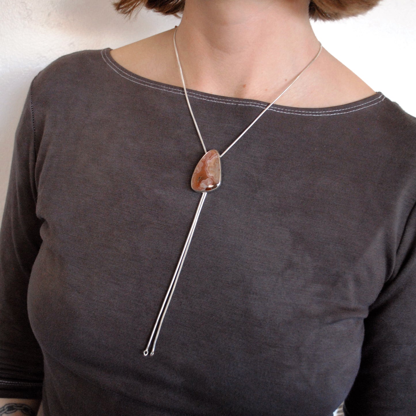 Sierra Madre Agate Bolo Tie II