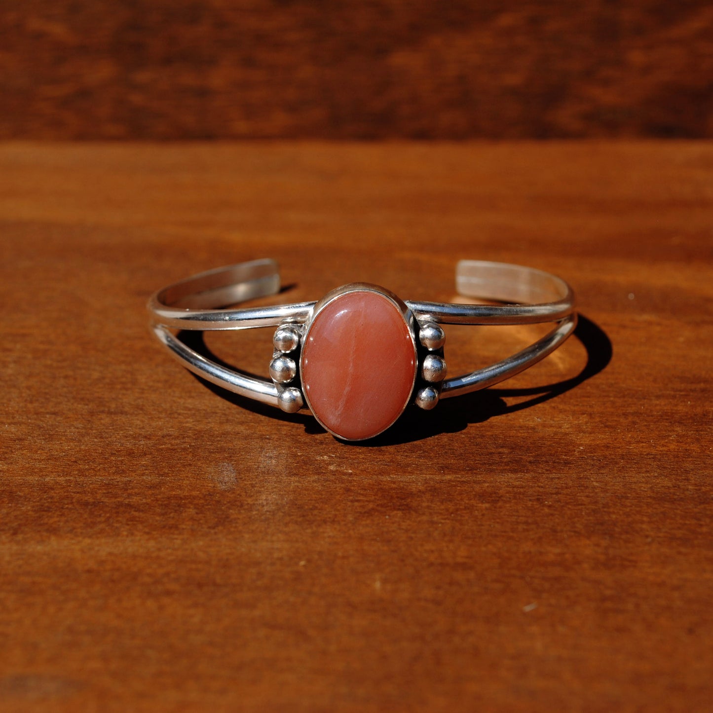 Peach Moonstone Cuff