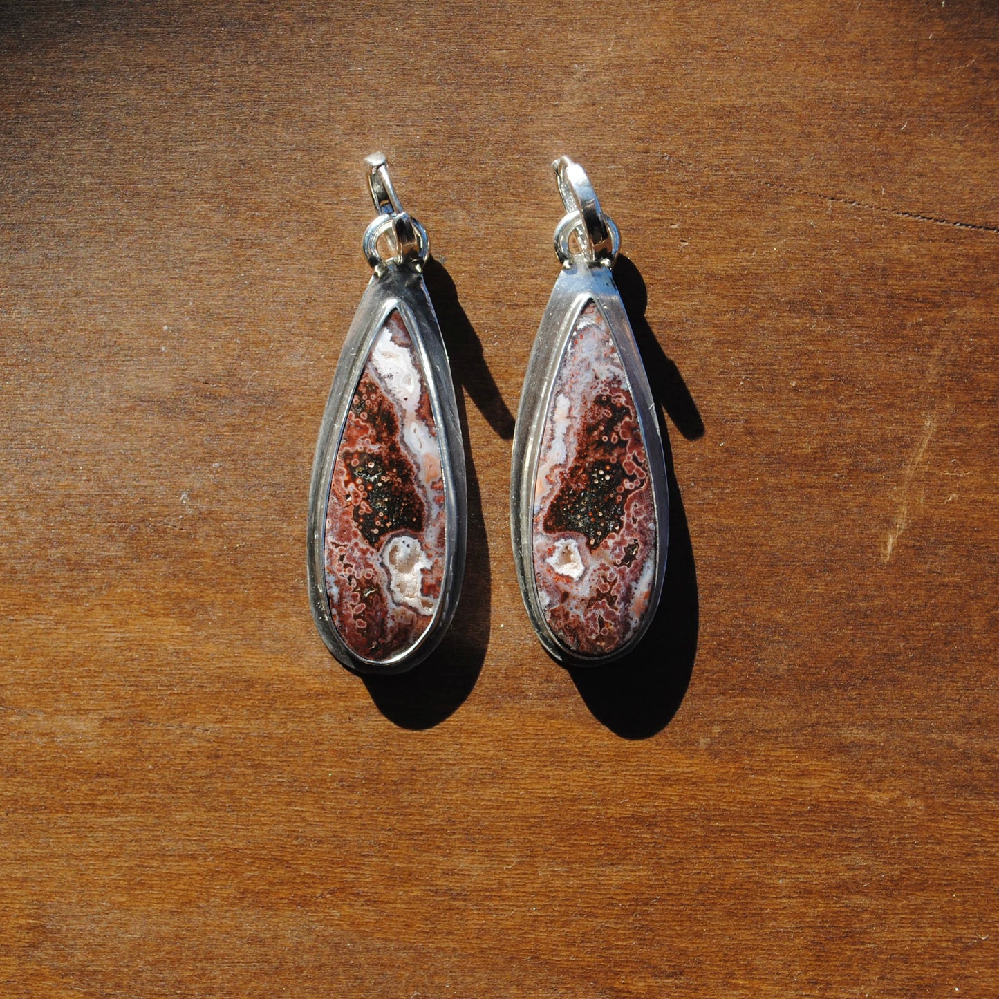 Crazy Lace Agate Huggie Hoops