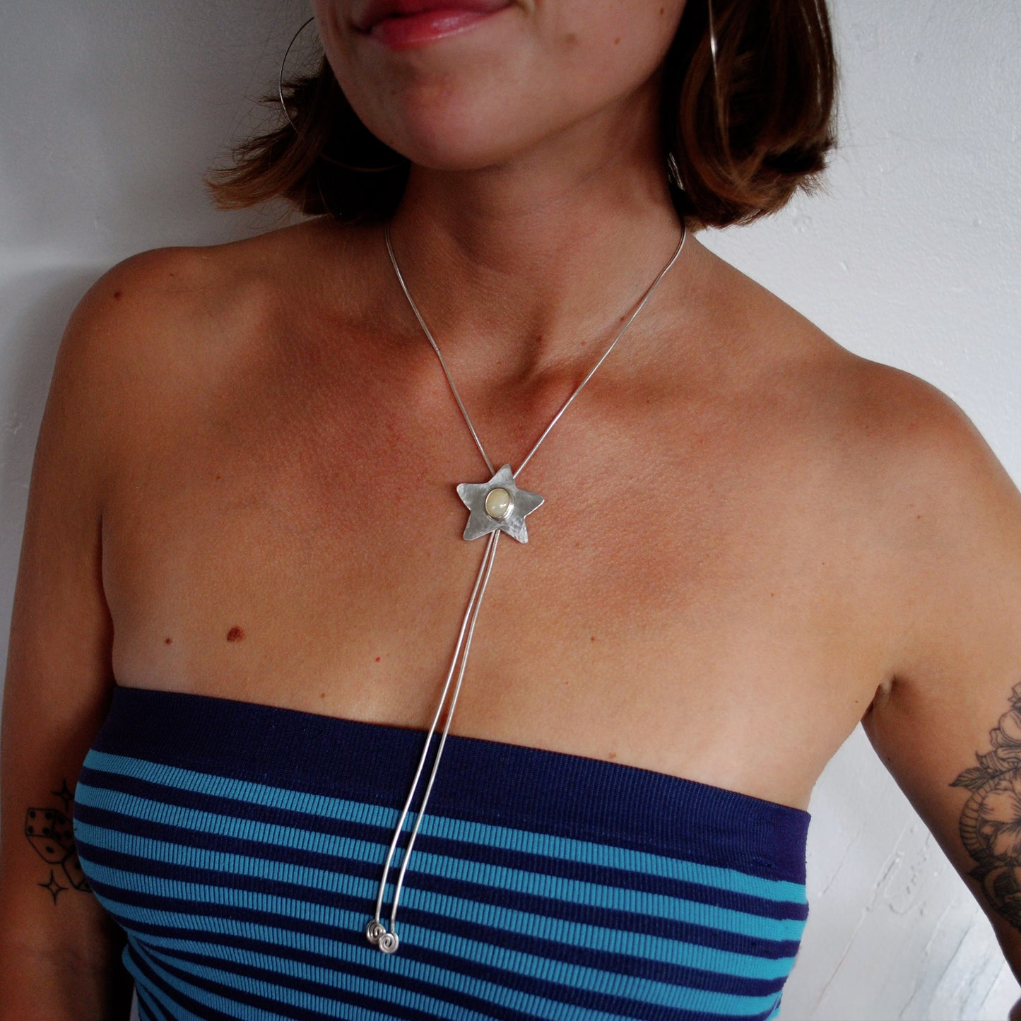 Ethiopian Opal Star Bolo Tie