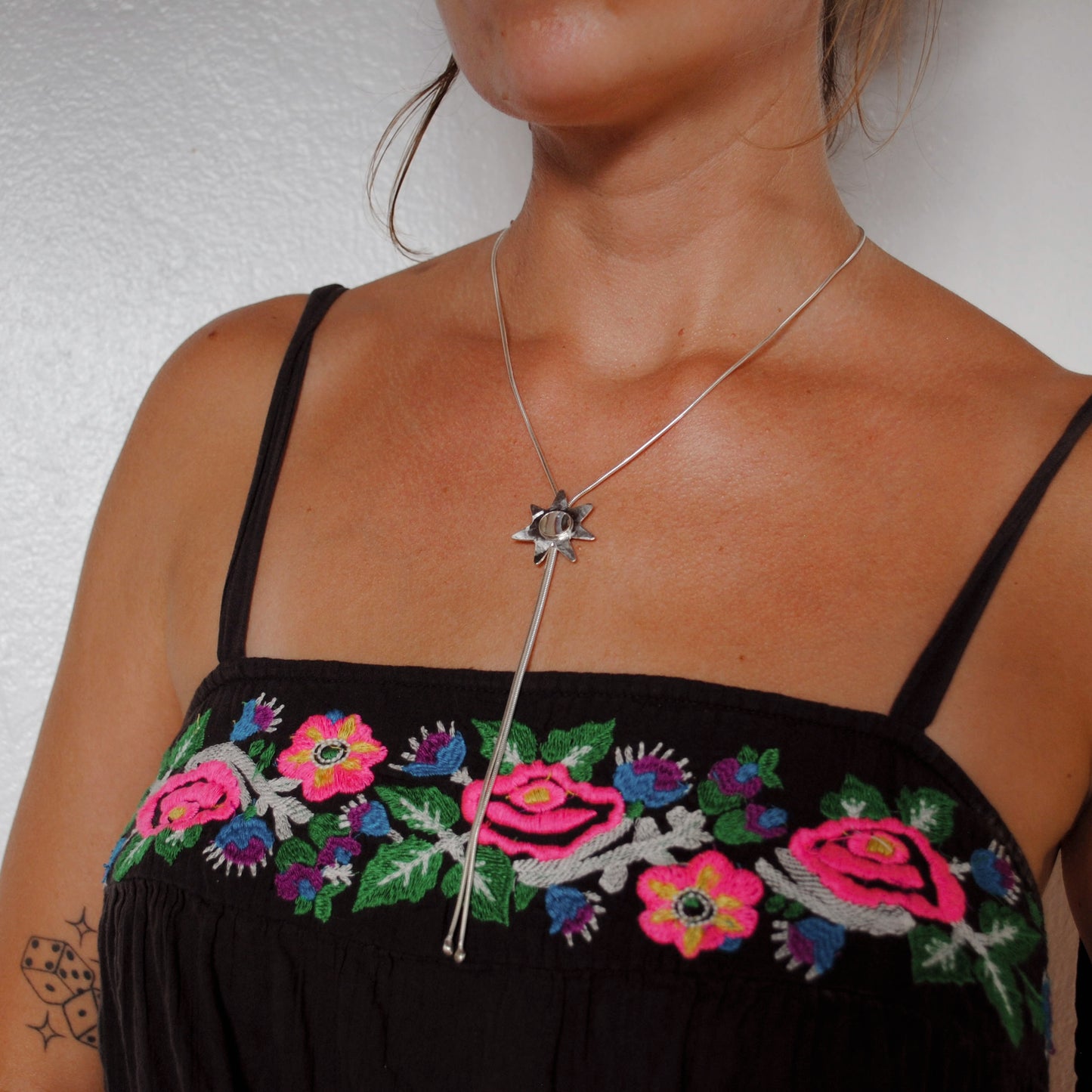 Abalone Star Bolo Tie