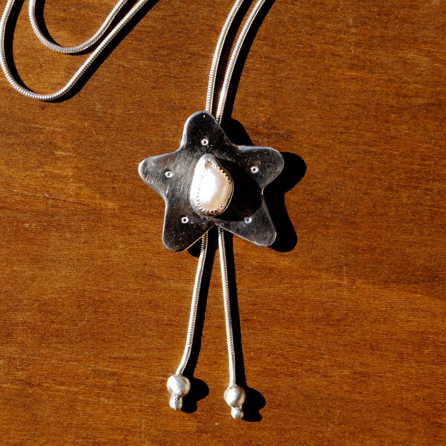 Pearl Star Bolo Tie