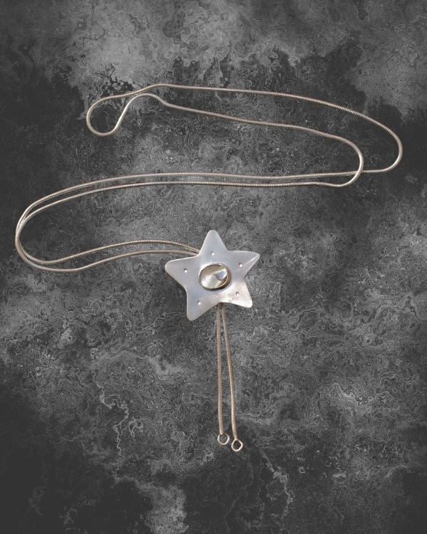 Abalone Star Bolo Tie