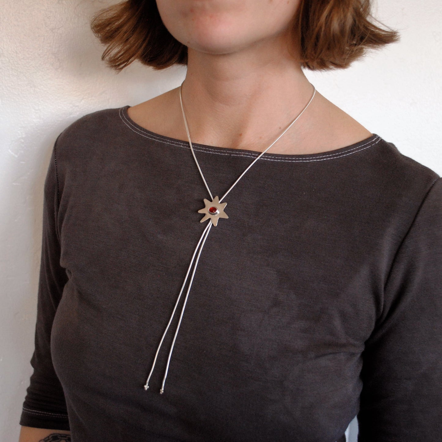 Carnelian Star Bolo Tie