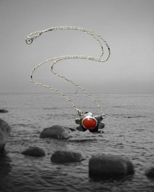 Carnelian Flower Necklace