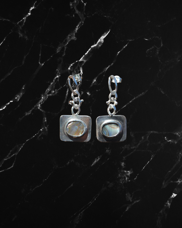 Abalone Square Earrings