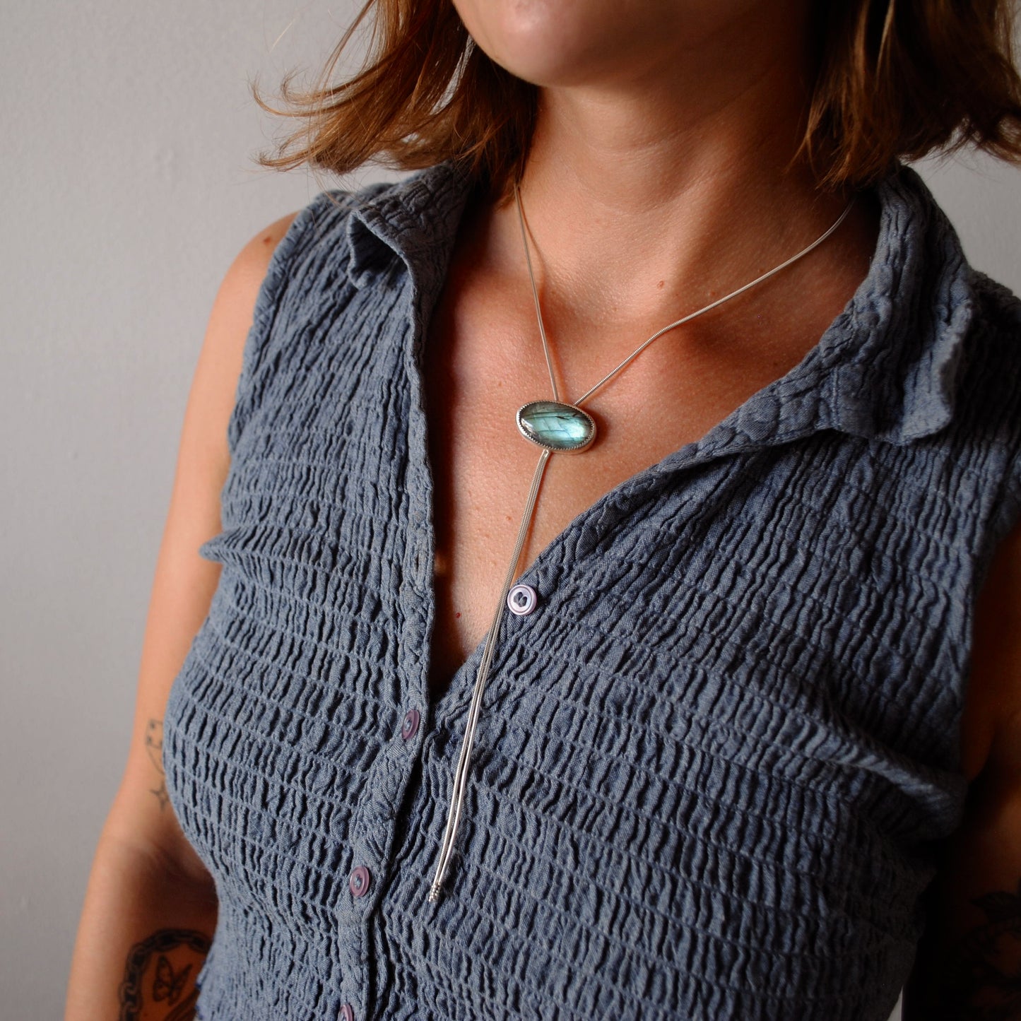Labradorite Bolo Tie