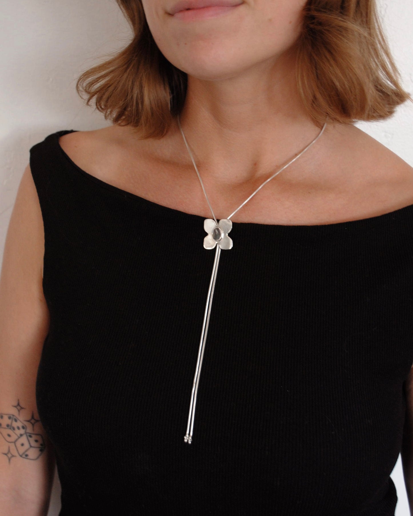 Ocean Jasper Clover Bolo Tie