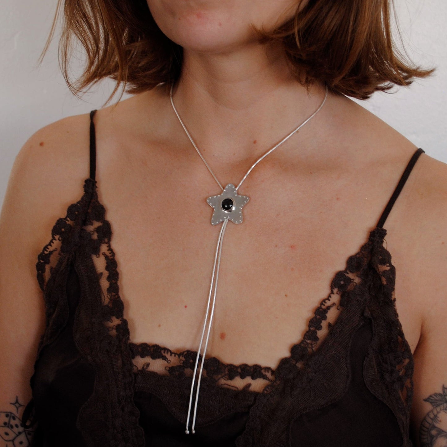 Labradorite Star Bolo Tie