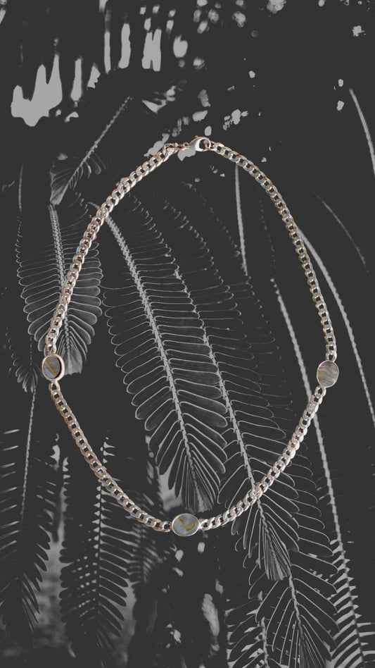 Abalone Curb Chain Necklace