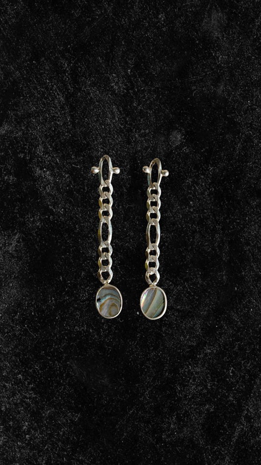 Abalone Figaro Chain Earrings