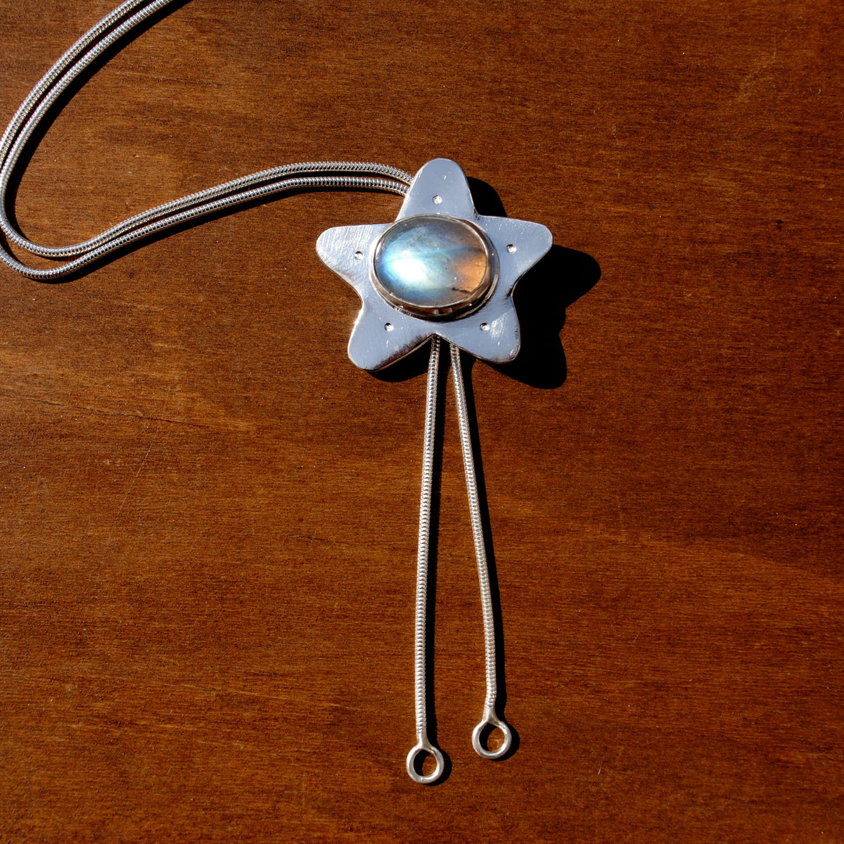 Labradorite Star Bolo Tie