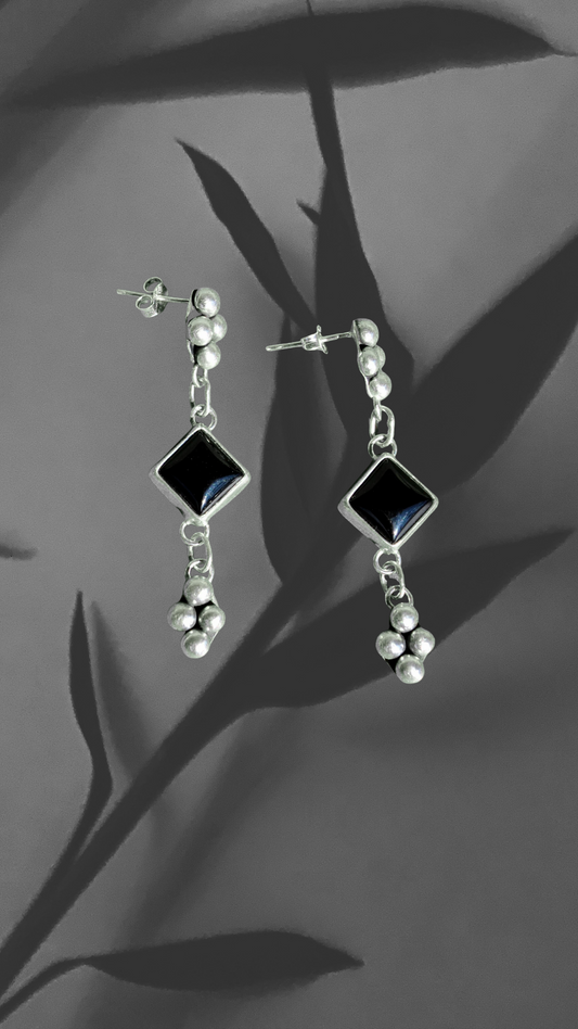 Black Agate Earrings