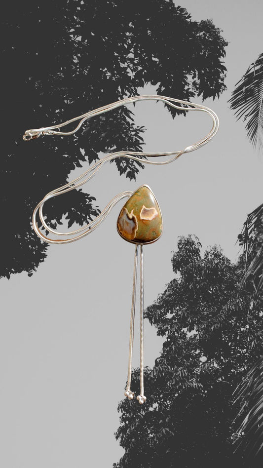 Rainforest Jasper II Bolo Tie
