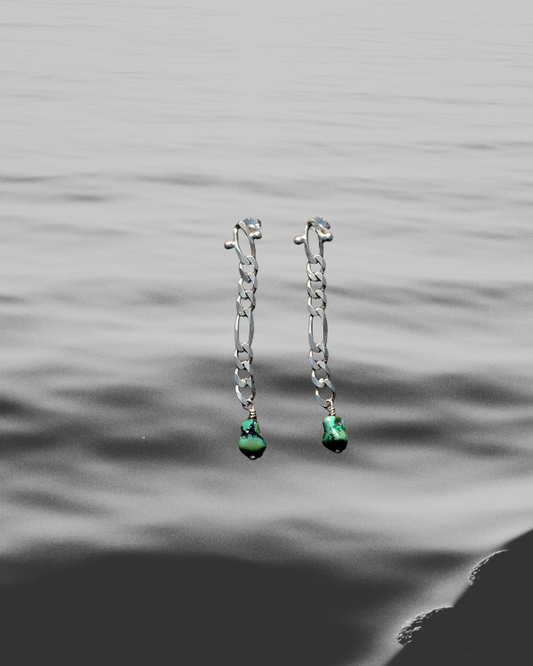 Turquoise Chain Earrings