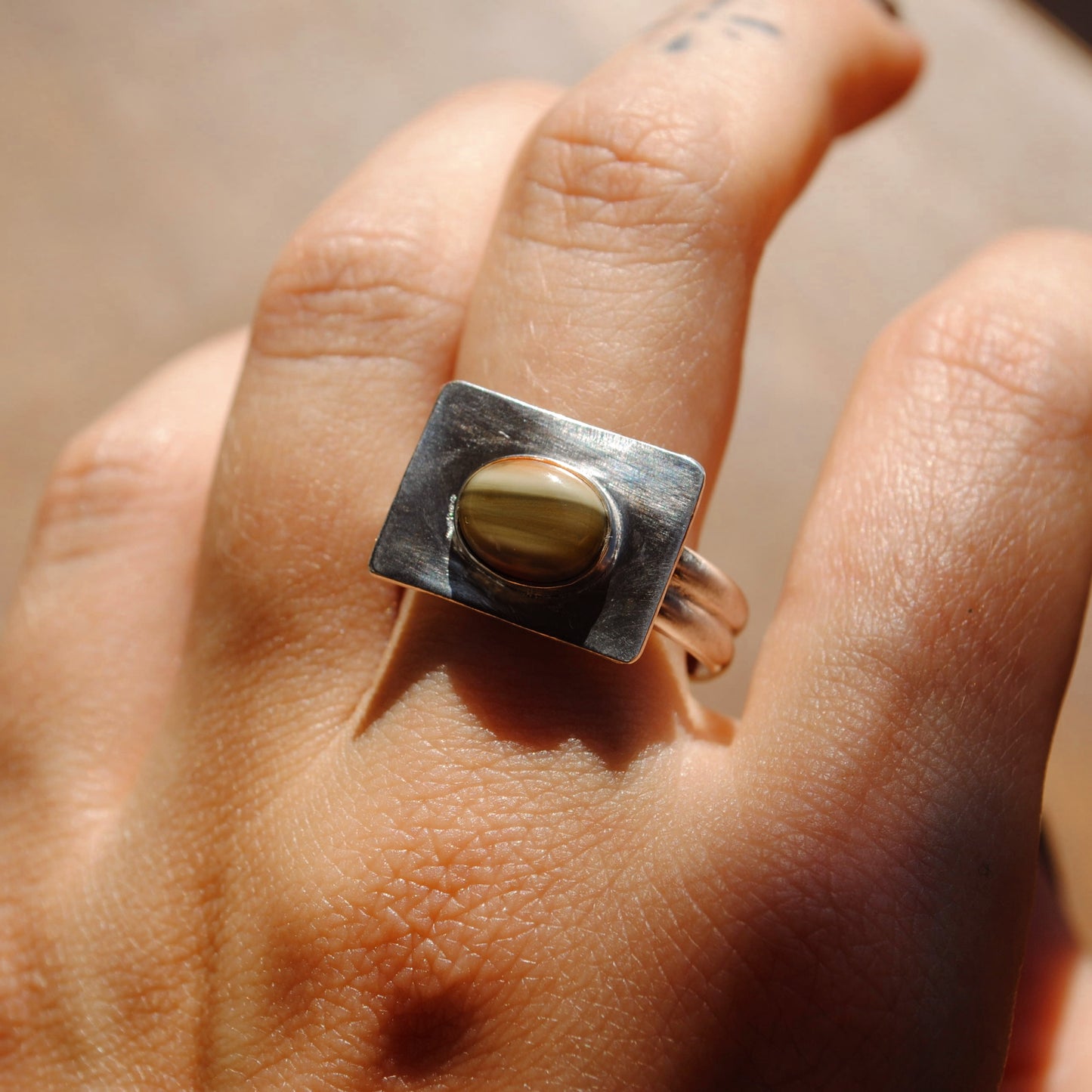 Imperial Jasper Square Ring II - US Size 9