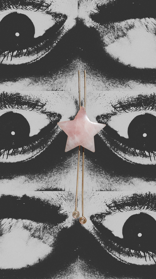 Made-to-Order Rose Quartz Star Bolo Tie