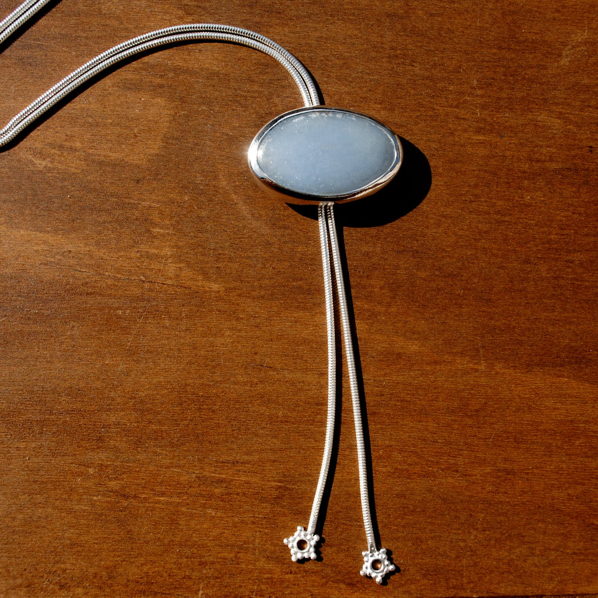 Blue Angelite Bolo Tie