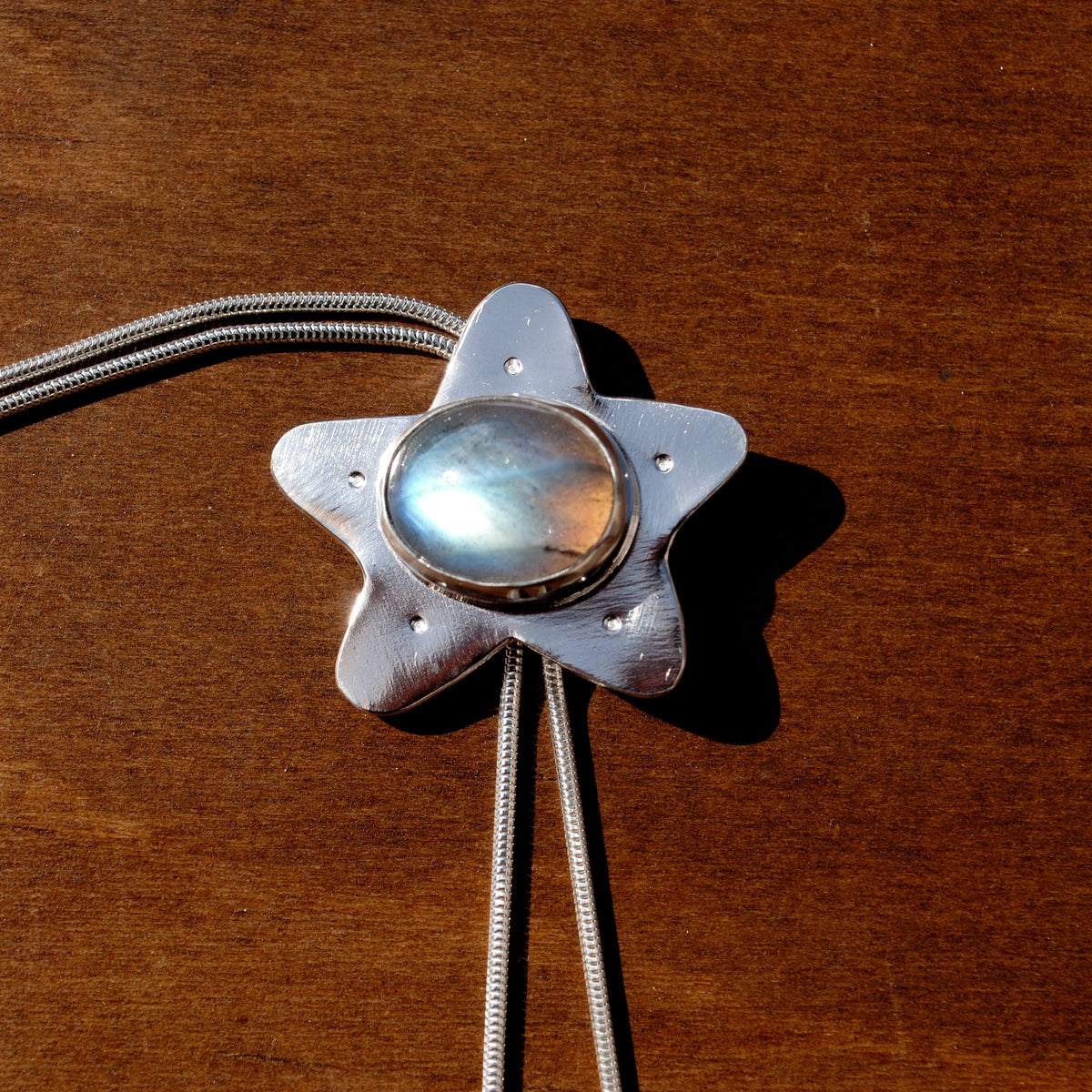 Labradorite Star Bolo Tie
