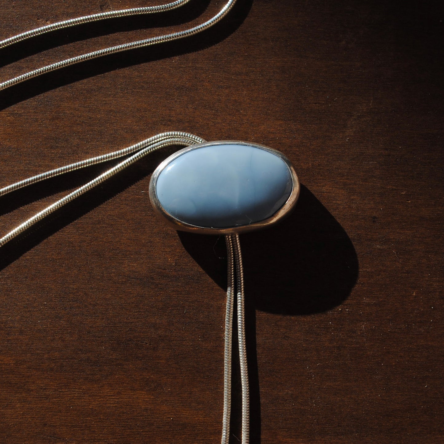 Blue Opal Bolo Tie