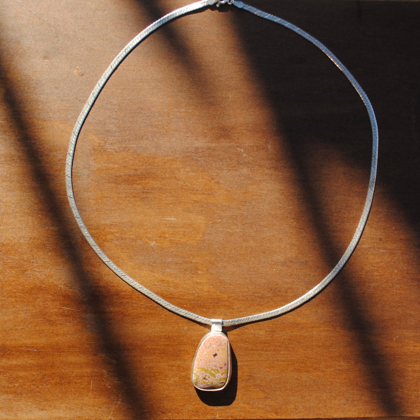 Ocean Jasper Herringbone Necklace