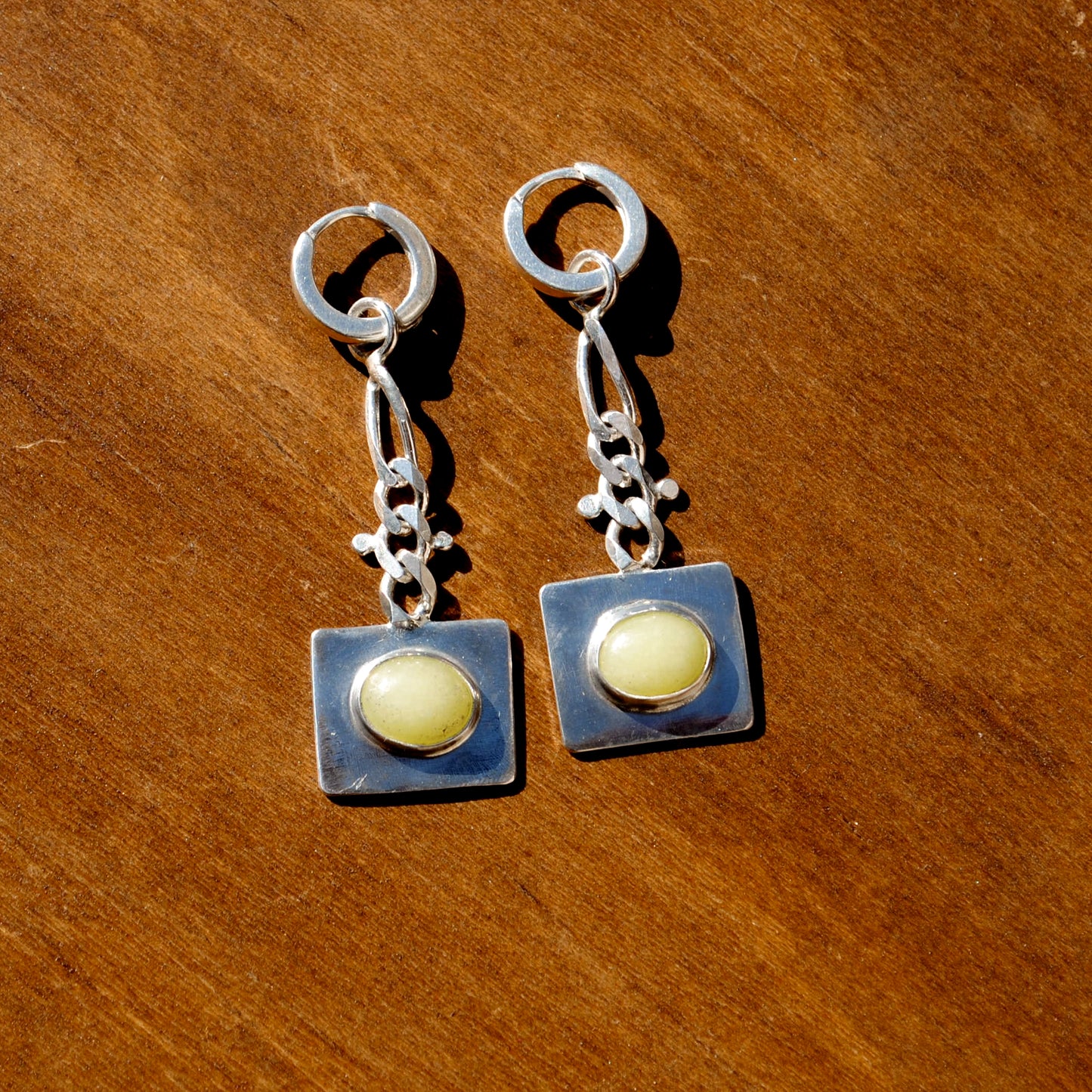 Olive Jade Figaro Huggie Hoops