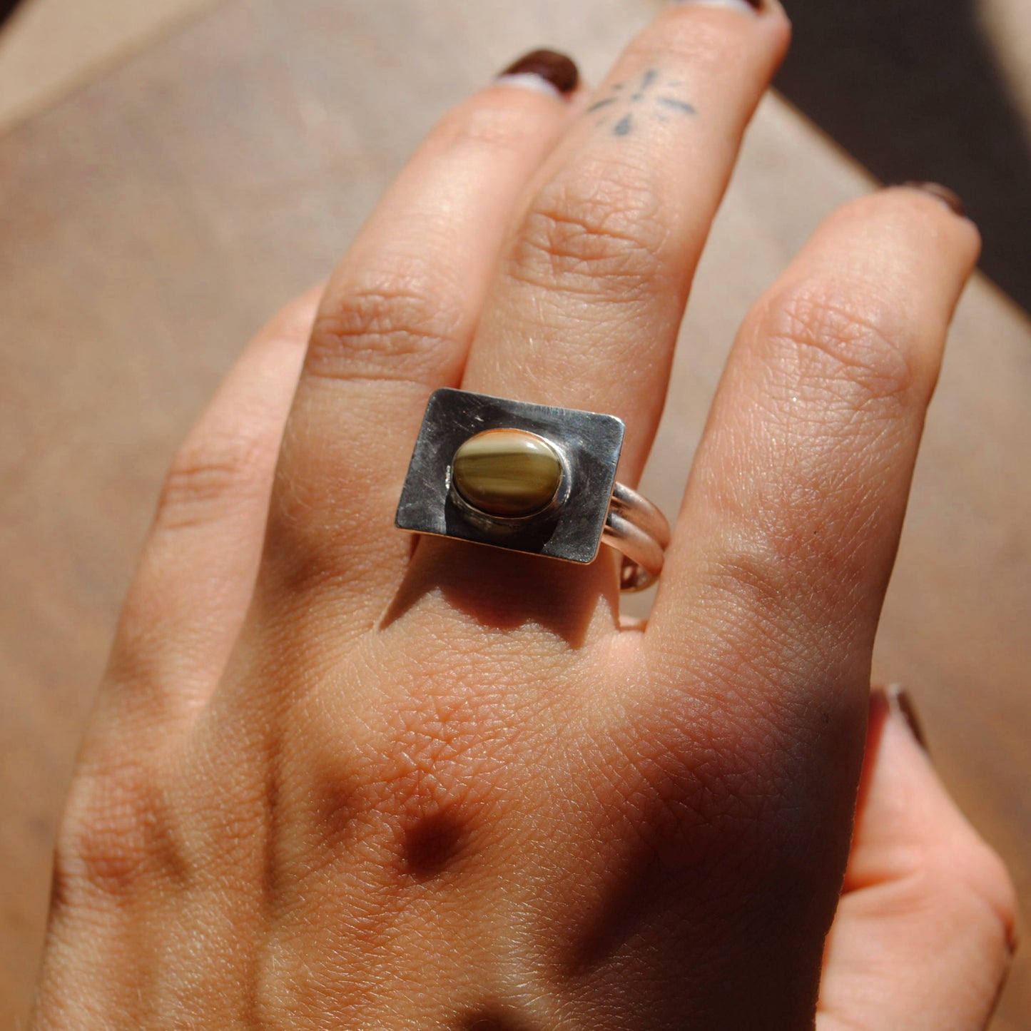 Imperial Jasper Square Ring II - US Size 9