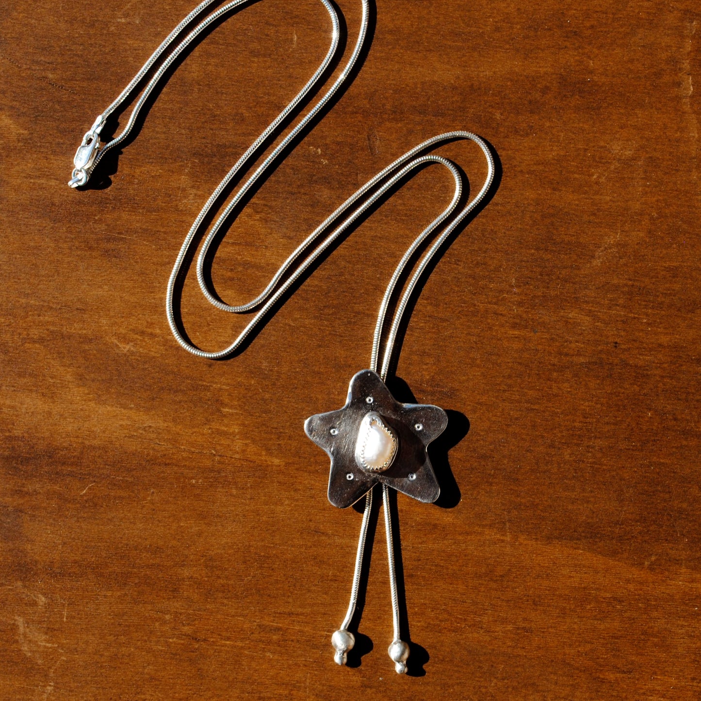 Pearl Star Bolo Tie