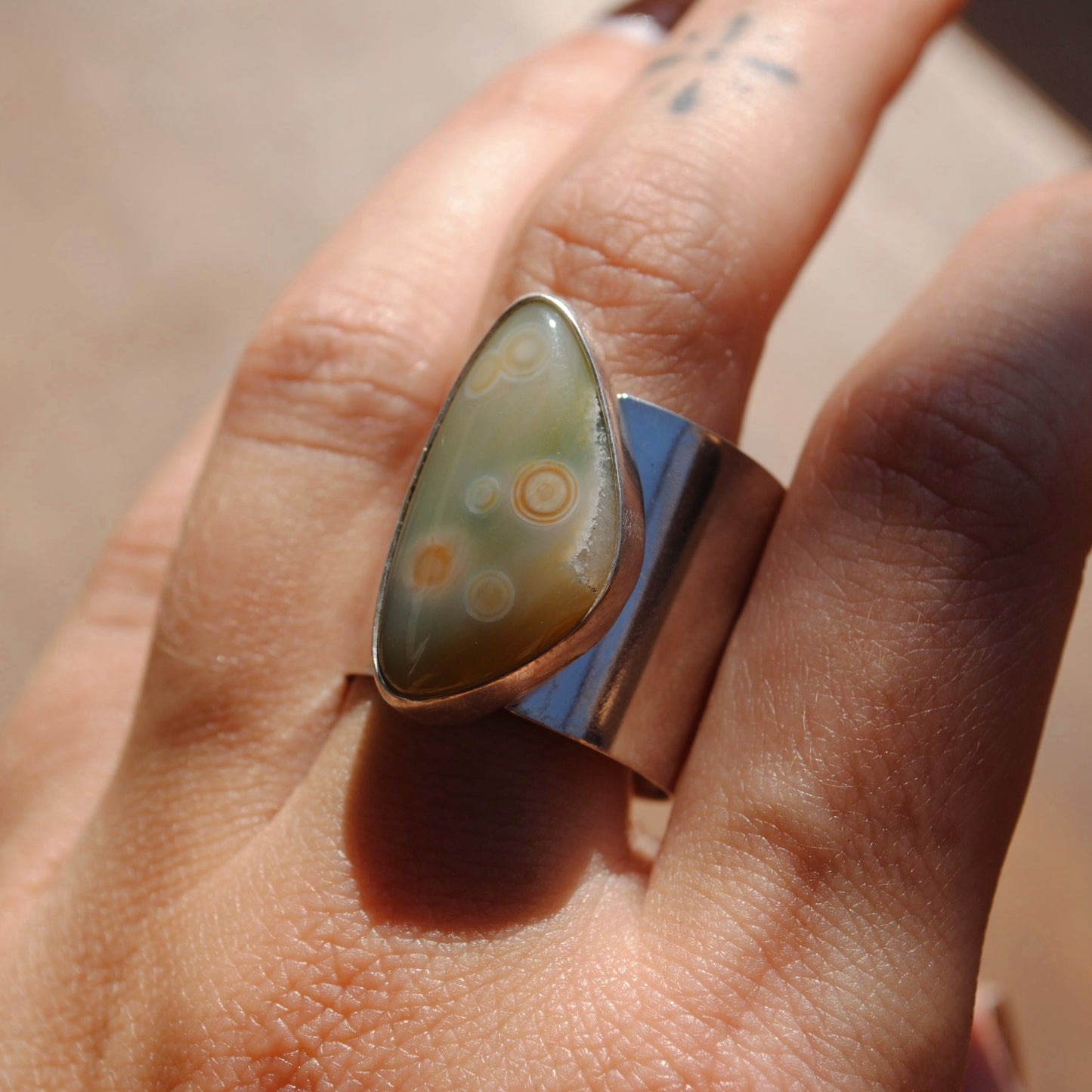 Ocean Jasper Ring II - US Size 9.5