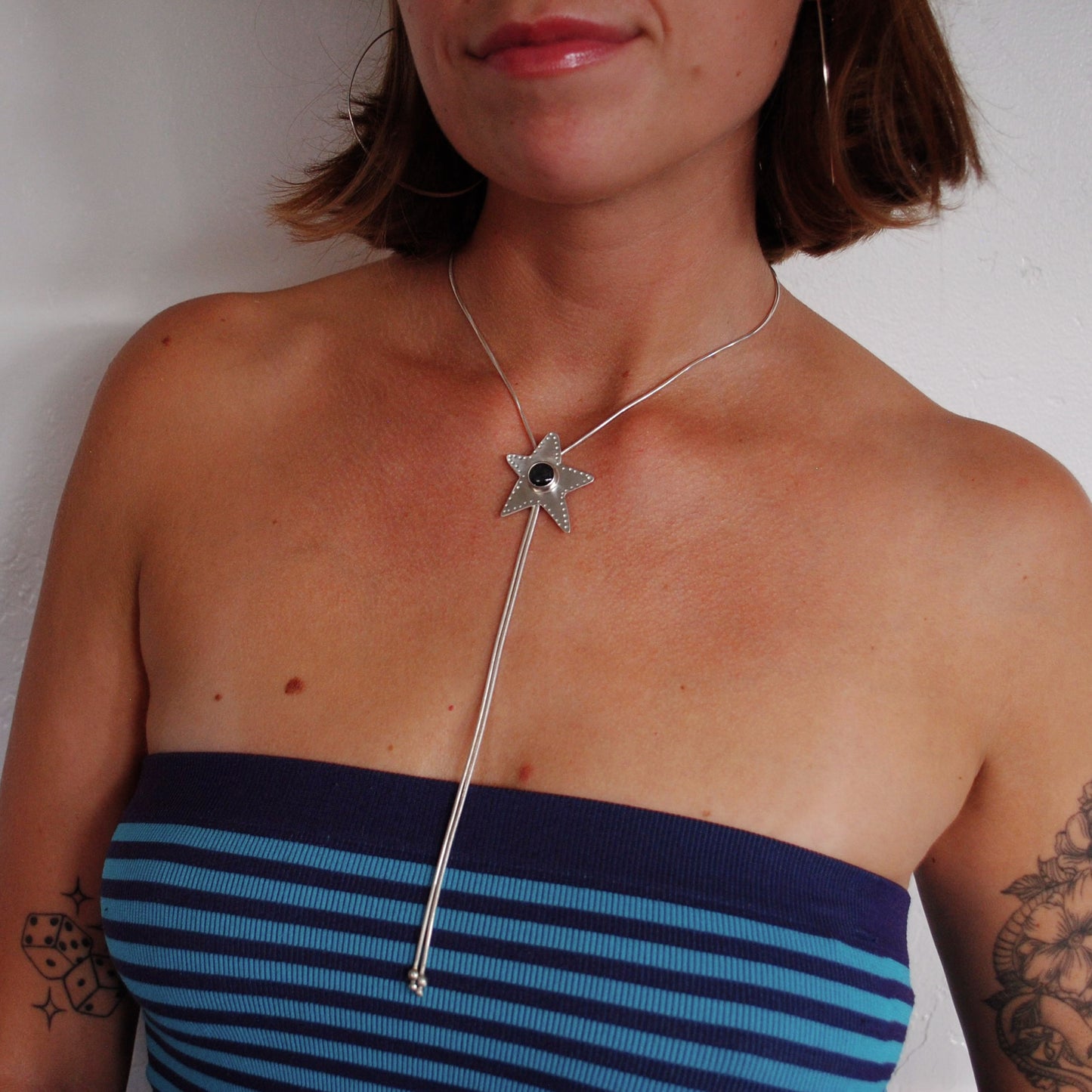Labradorite Star Bolo Tie