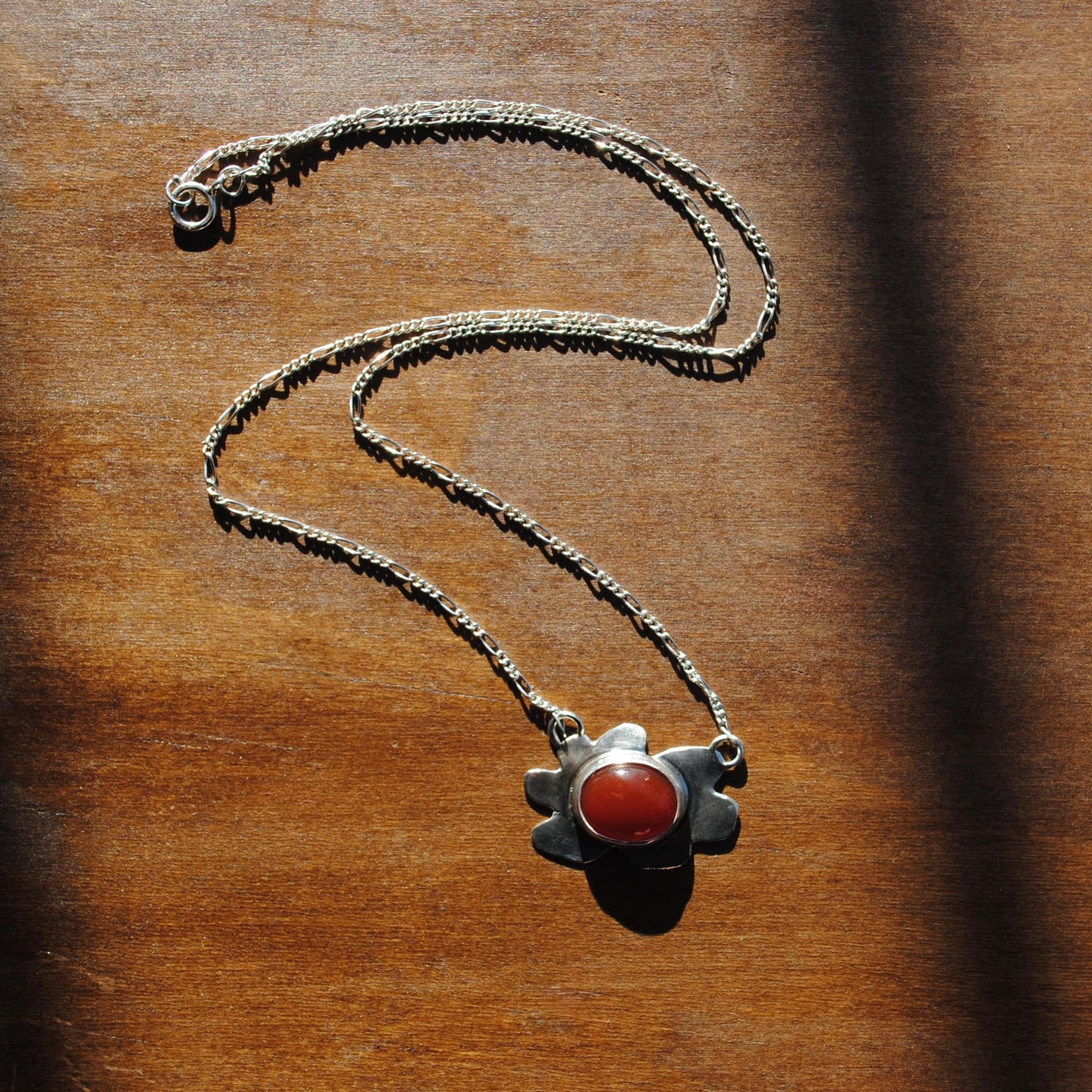 Carnelian Flower Necklace