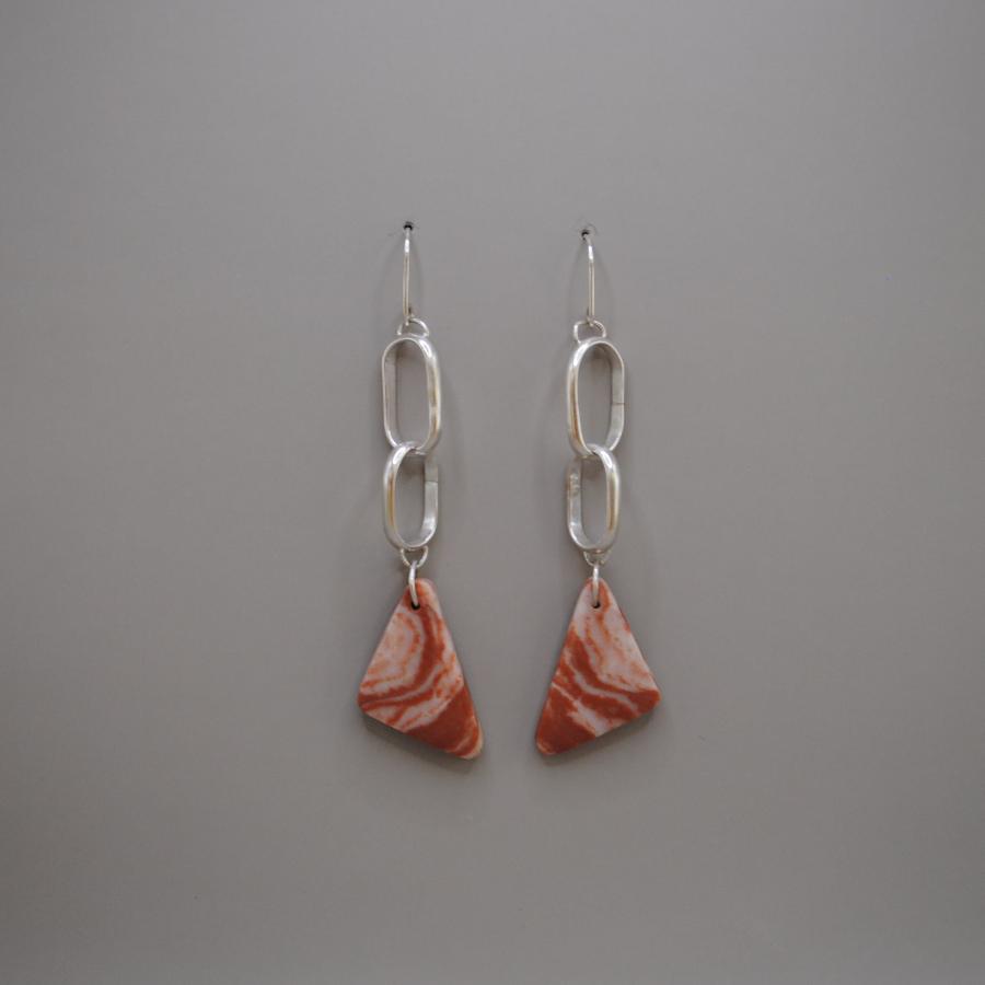 Mineralized Clay Chain Earrings