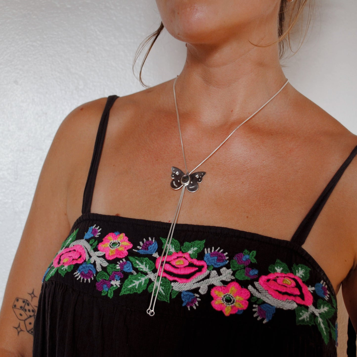 Abalone Butterfly Bolo Tie