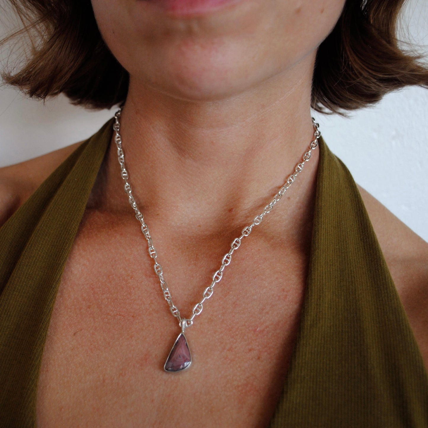 Sierra Madre Agate Anchor Necklace