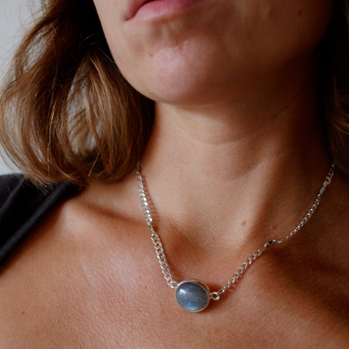 Labradorite and Dalmatian Jasper Necklace