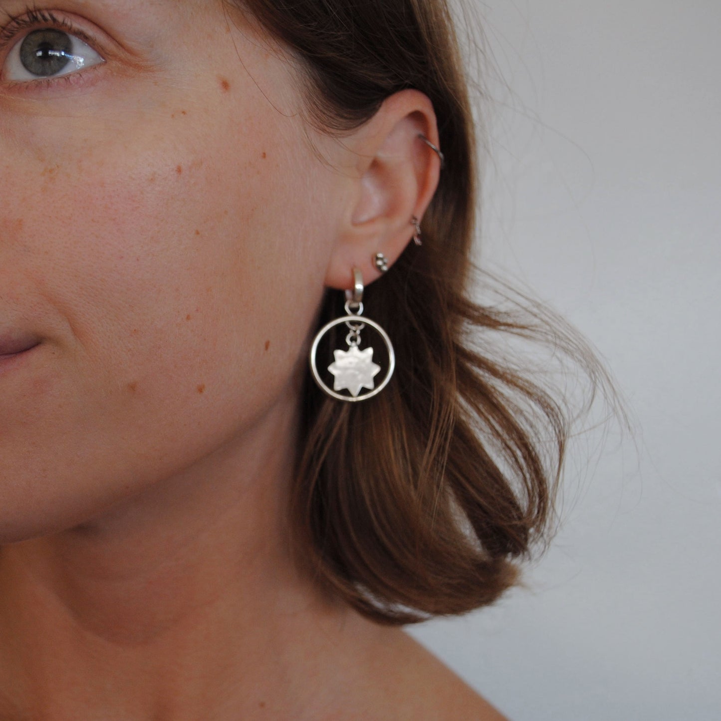 Star Huggie Hoops