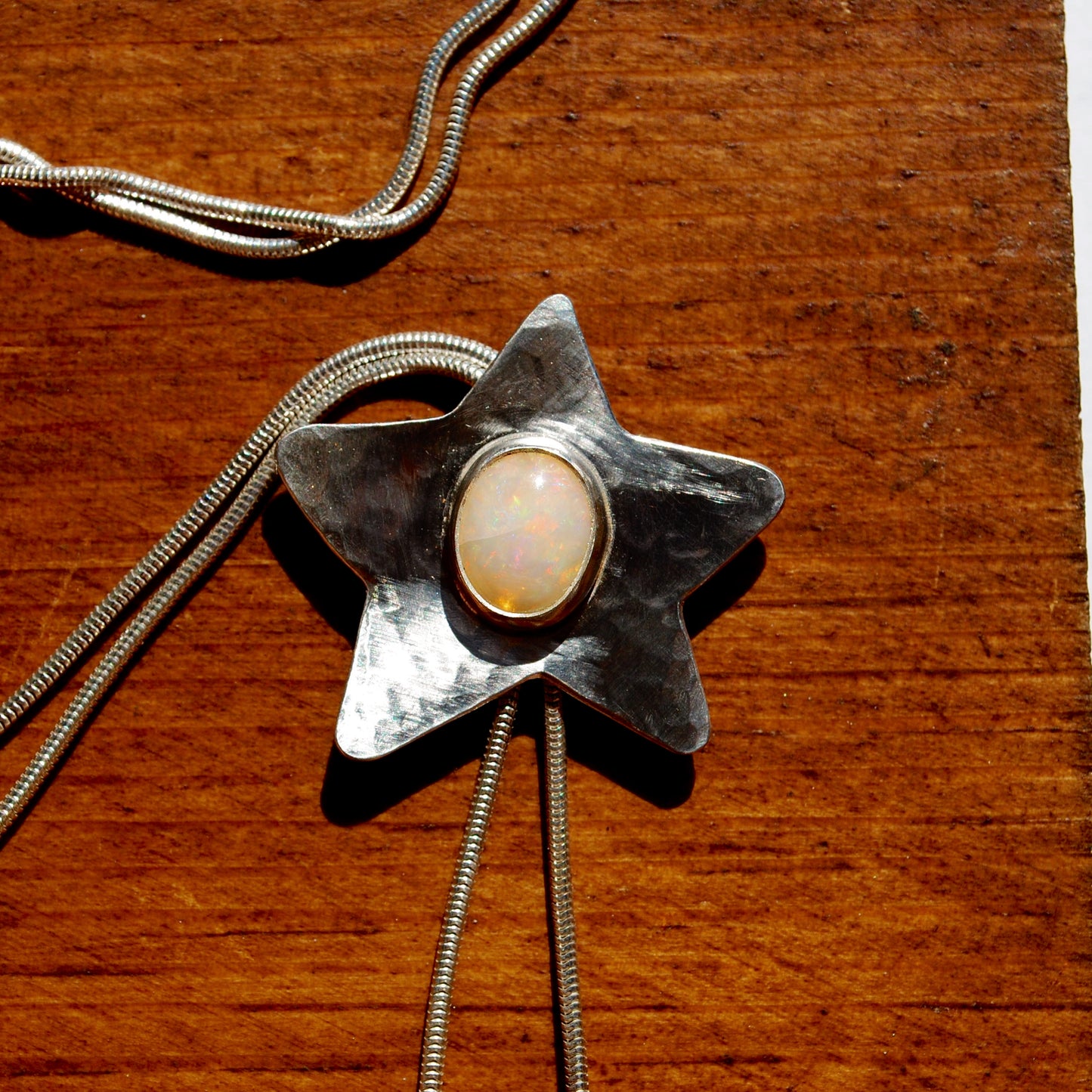 Ethiopian Opal Star Bolo Tie